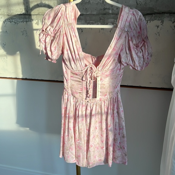For Love And Lemons Paulina Puff Sleeve Mini Dress Size XXS - Picture 5 of 6